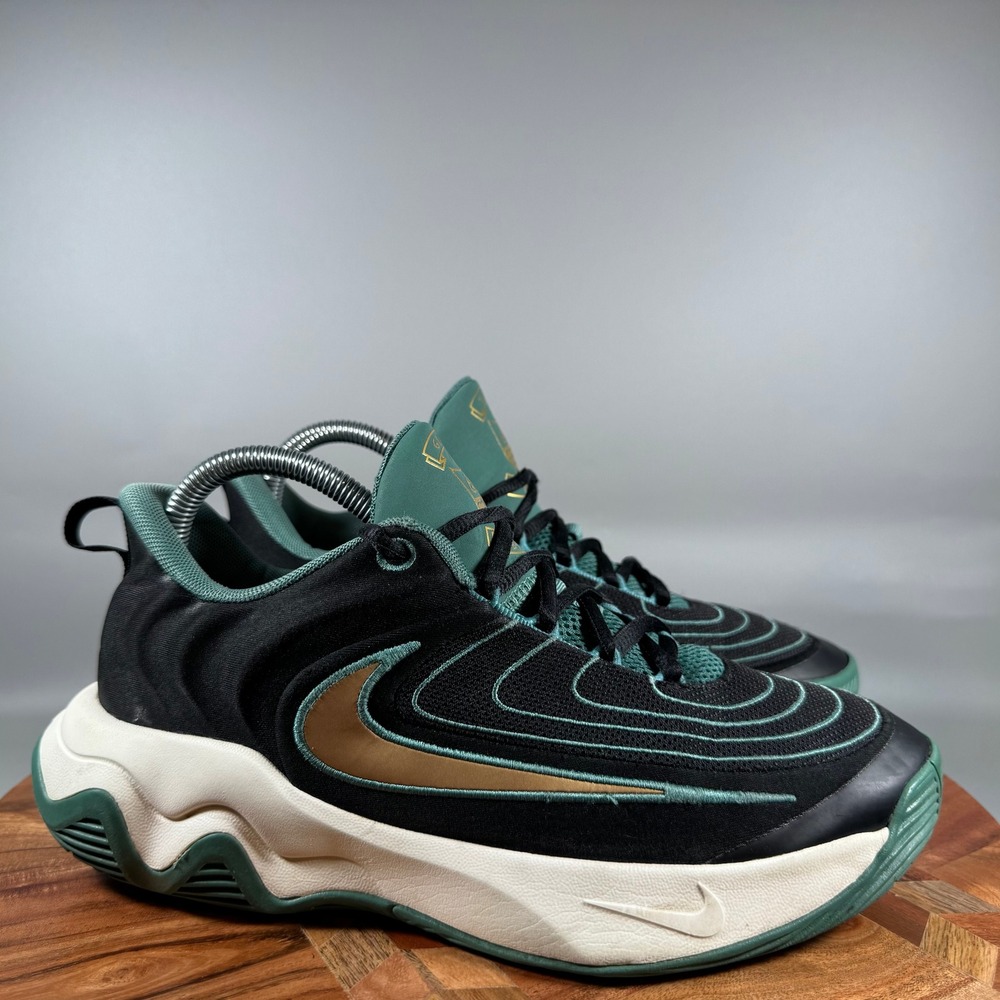 Nike Giannis Immortality 4 GS Black Green Gold Basketball Shoes 6Y HV9127-001